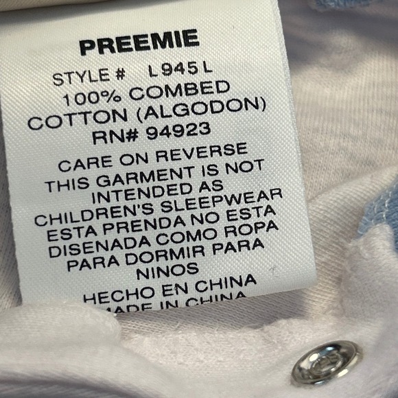 Vintage‎ Little Cadet Preemie Baby Onesie Cowboy Bear Striped Romper Outfit - Picture 4 of 6